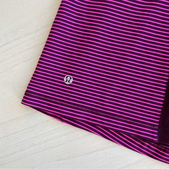 Lululemon Stuff Your Bra Tank II Hyper Stripe, Hot Pink/Maroon, Size M/L - Picture 6 of 15
